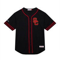 USC Trojans Men's Black SC Interlock Fashion Cotton Button Front Top